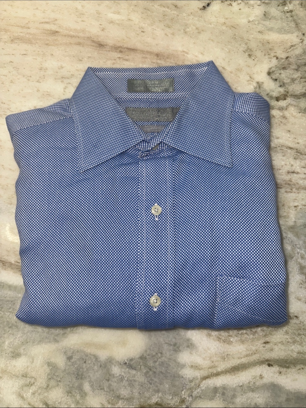 Daniel Cremieux Blue Micro-Pattern Dress Shirt